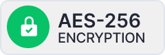 Footer certificate: AES 256 Encryption